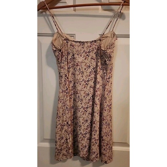 Lovely Day Slip Dress Medium Beige Pink Lace Floral Nighti Mini Baby Doll Cottag - Picture 7 of 7